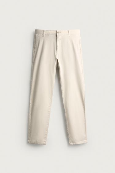 PANTALÓN CHINO SKINNY FIT - Crudo de Zara