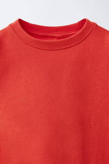 Zara BASIC T-SHIRT - Red