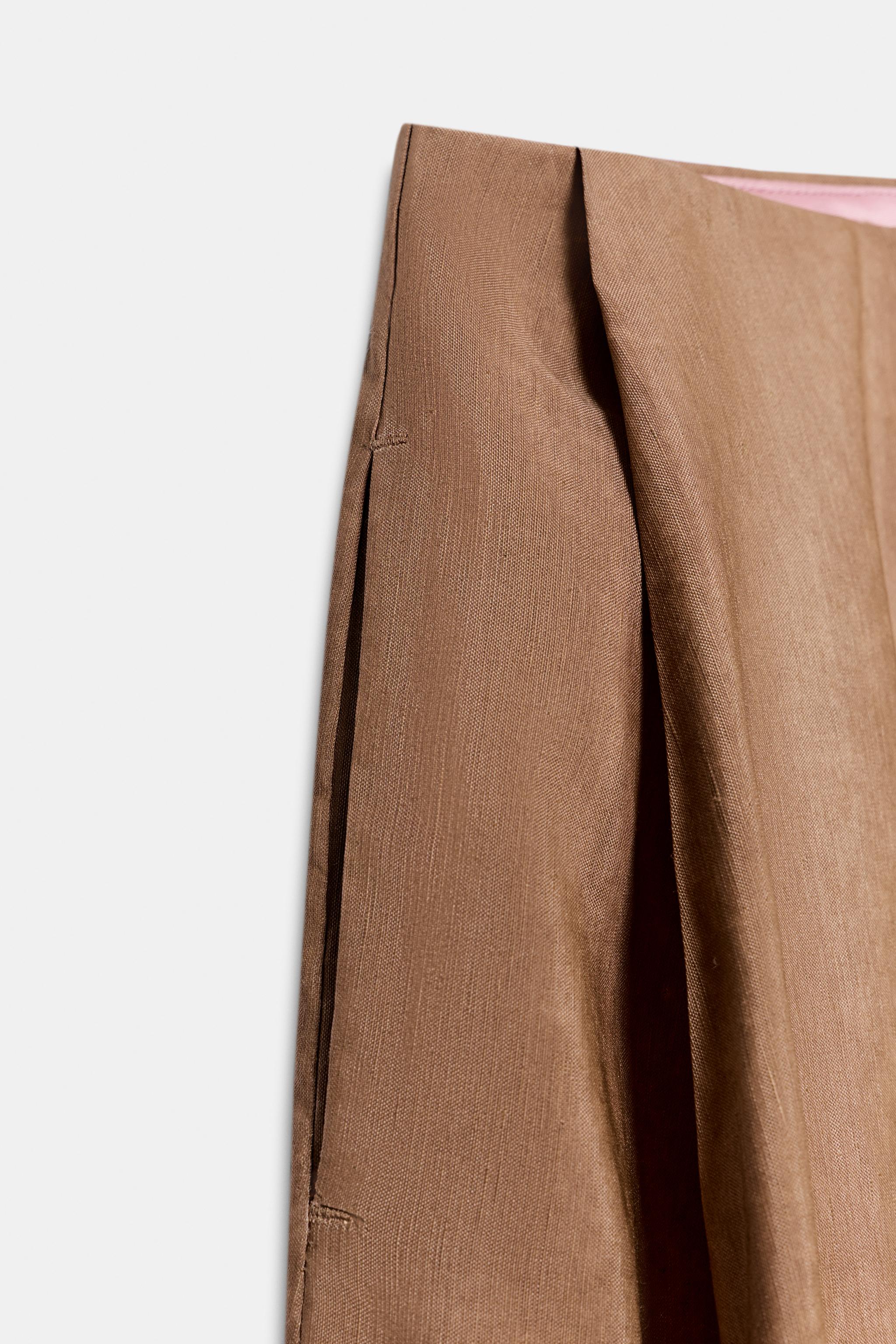 ZW COLLECTION LINEN BLEND BALLOON PANTS