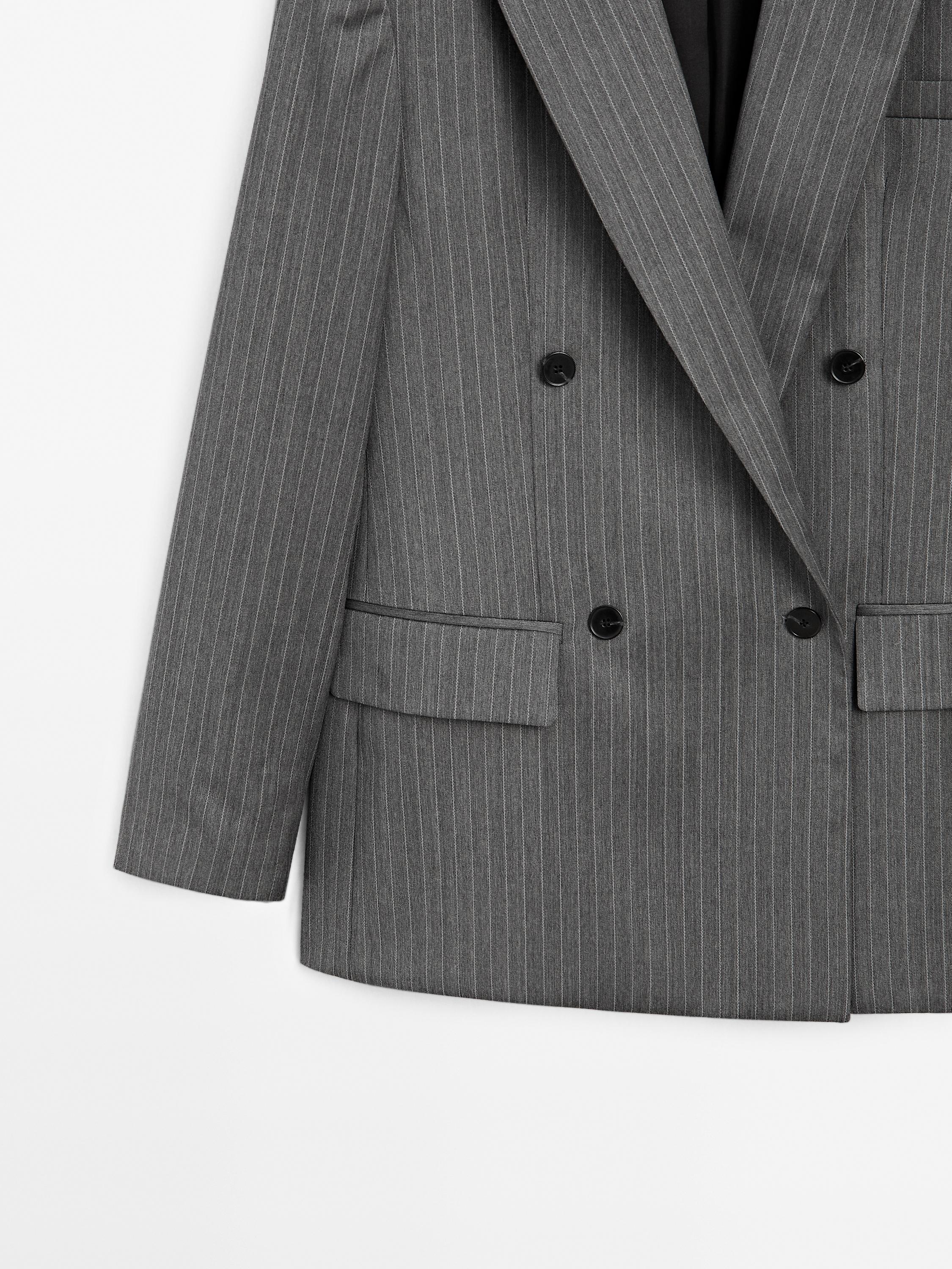 Blazer à rayures tennis 100 % laine