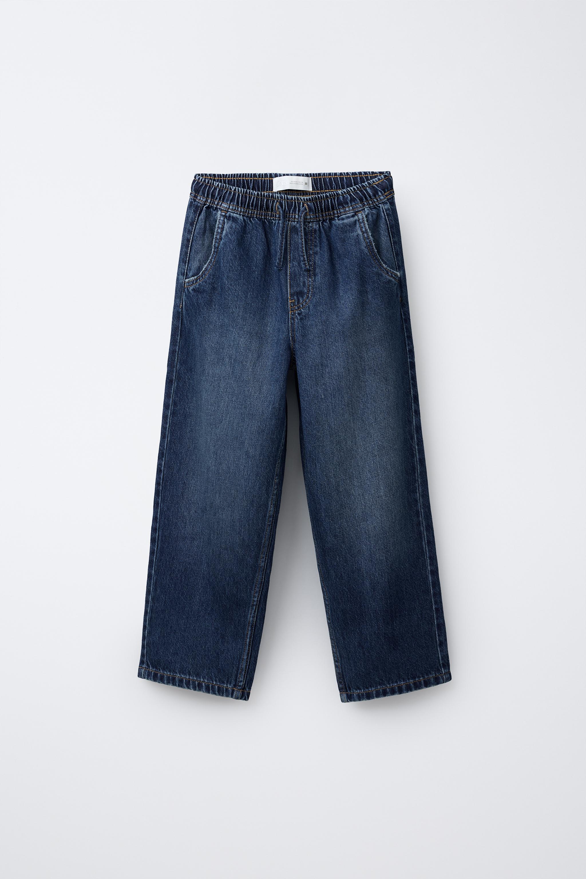 【Paggy となります】 BAGGY JEANS WITH LABEL - Blue | ZARA United States