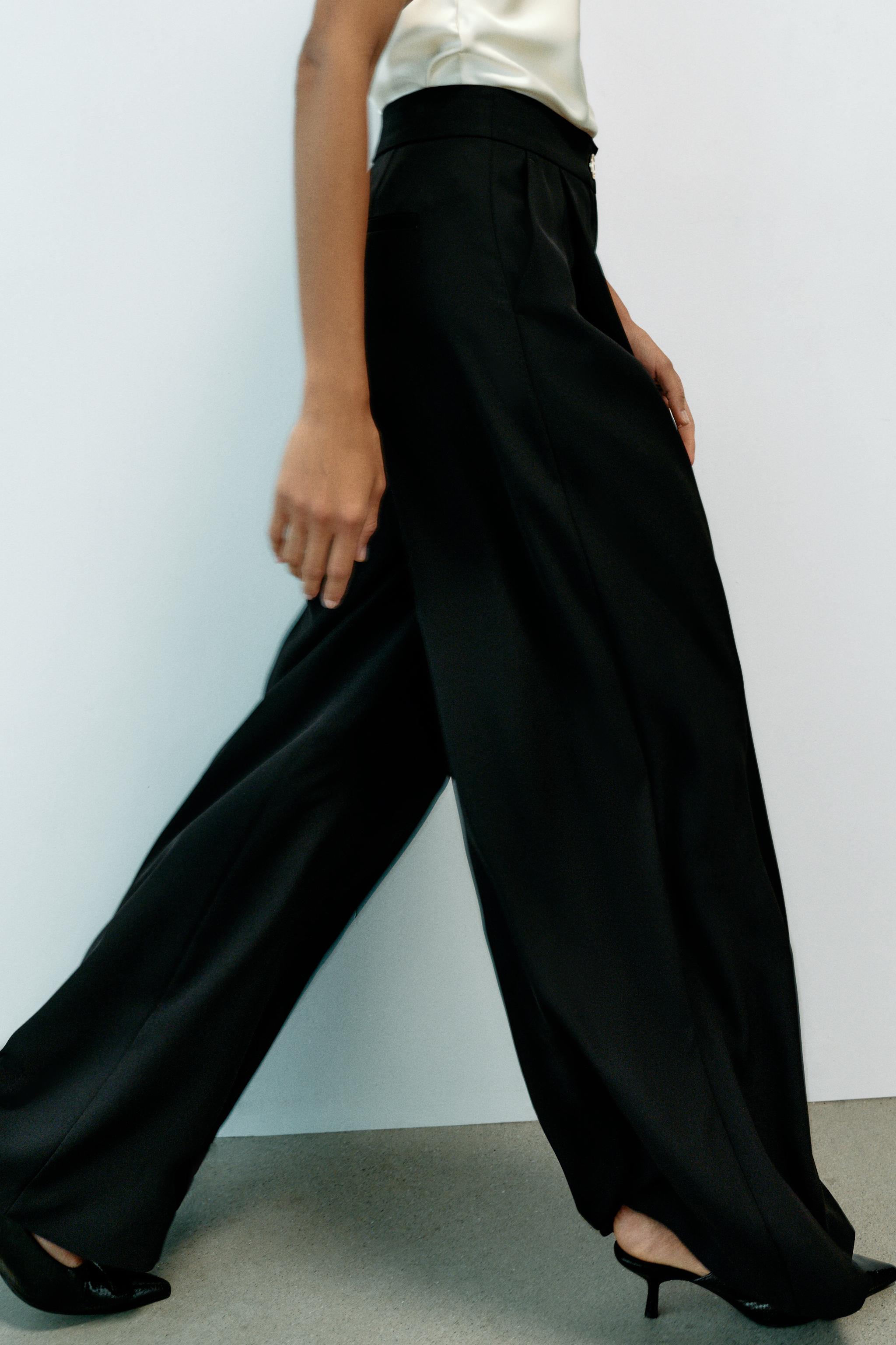 GOLD BUTTON PALAZZO PANTS