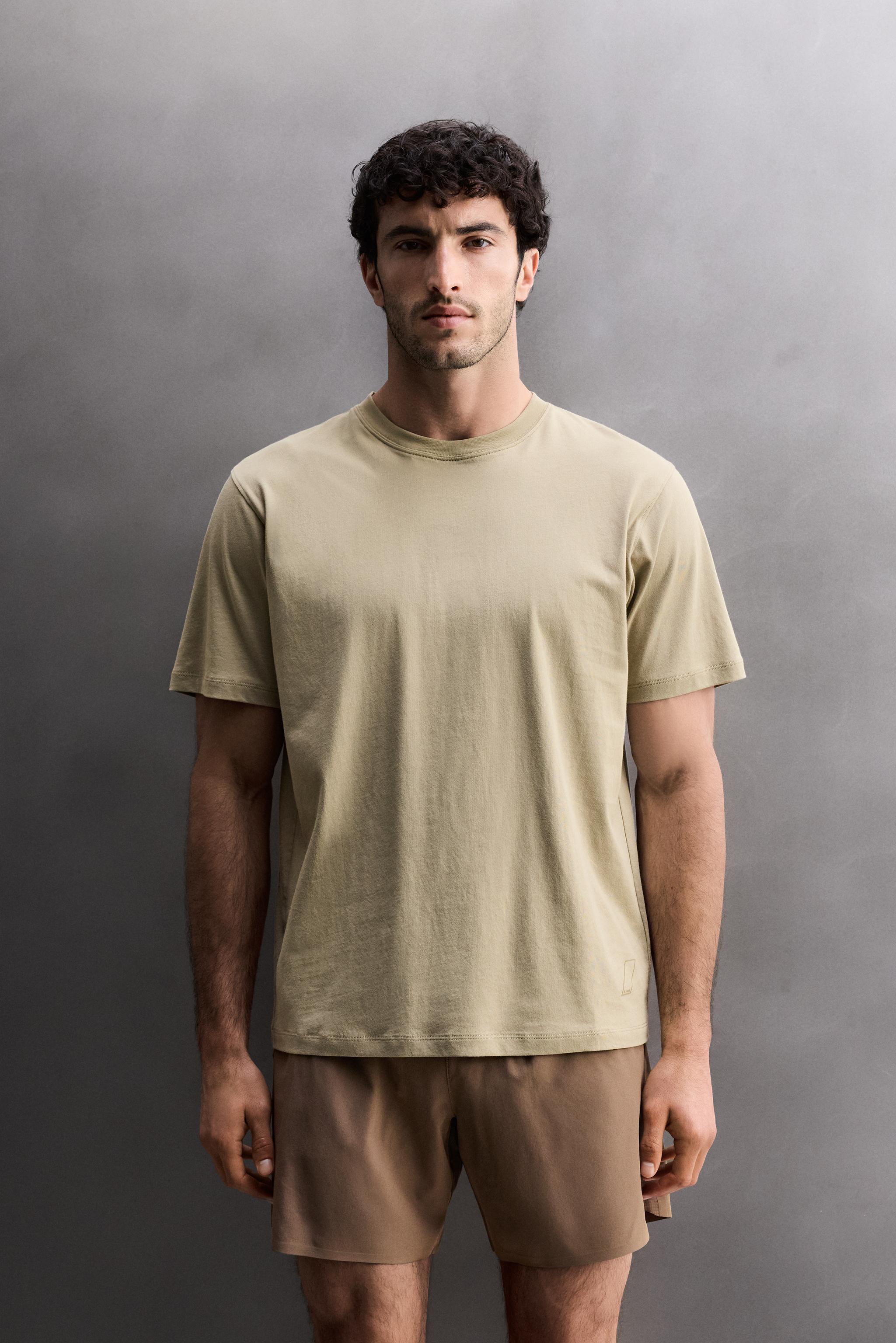 BASIC COTTON TRAINING T-SHIRT — Light green