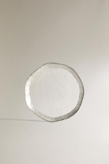 GLASS SIDE PLATE WITH RIM - Silver by Zara - Image 0