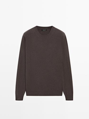 Jersey cuello redondo mezcla lana - whisk claro de Zara