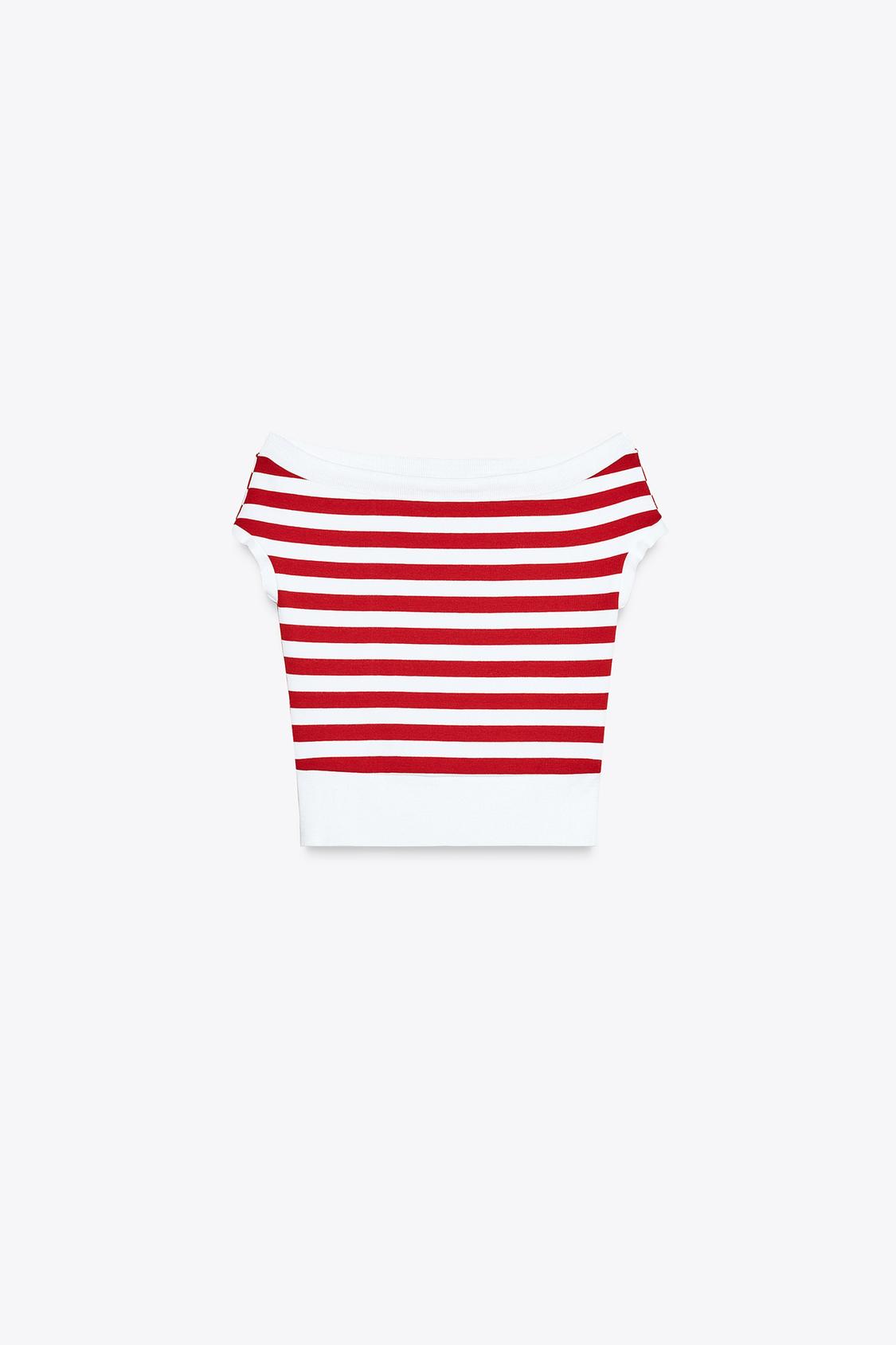 STRIPED BOATNECK TOP
