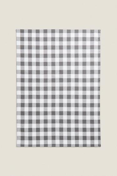 DYED THREAD TEA TOWEL (PACK OF 3) - Grey by Zara - Image 1