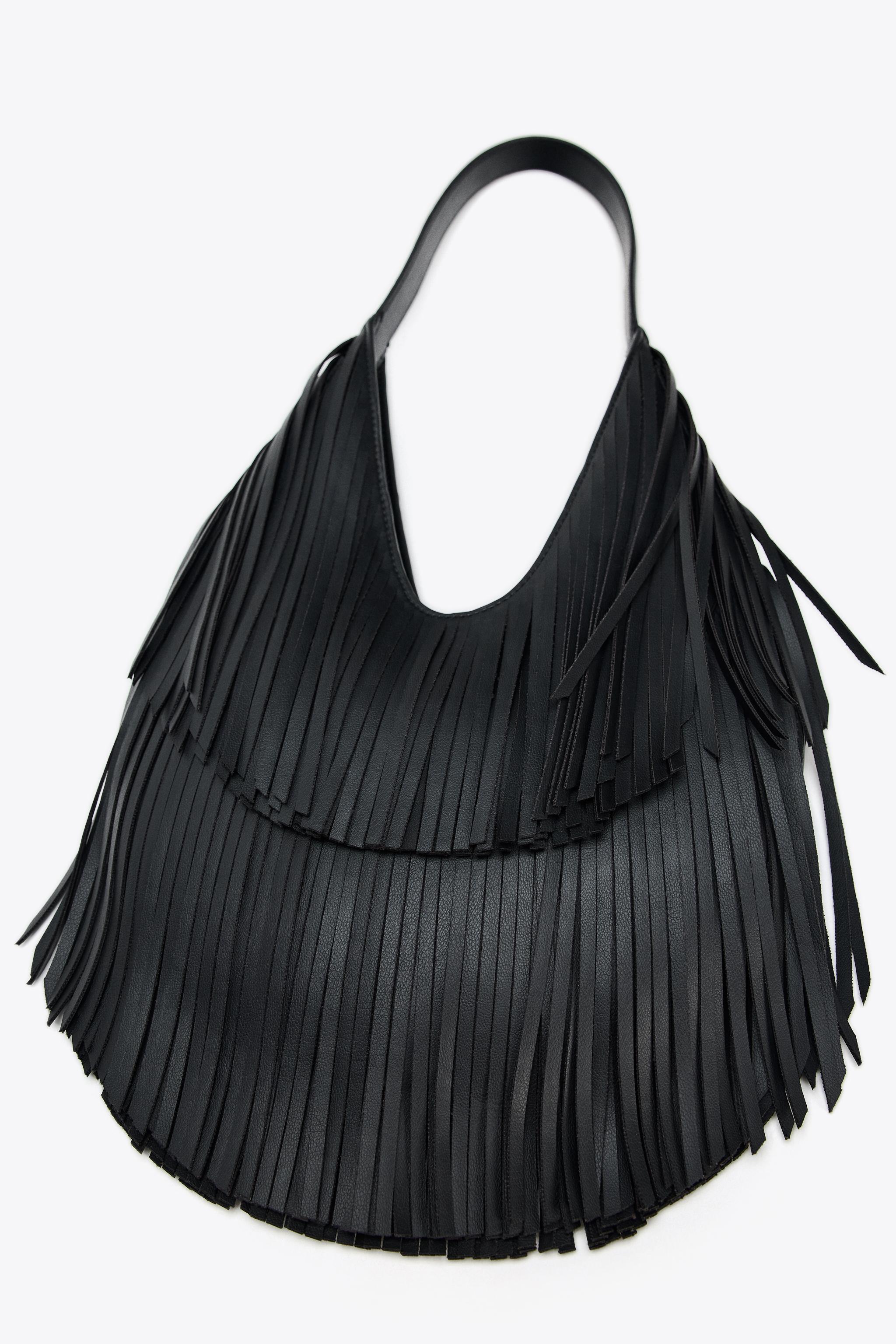 FRINGED SHOPPER - Black | ZARA United States