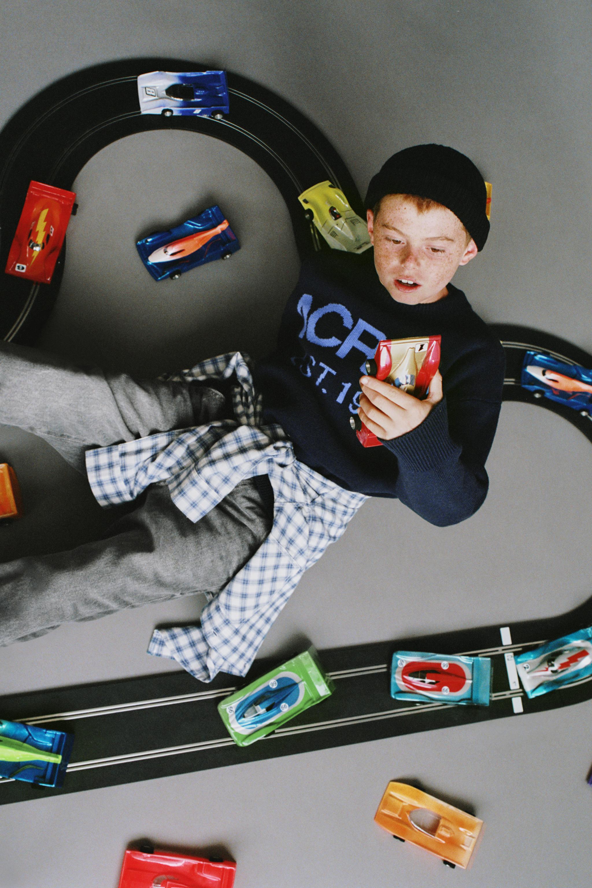 JACQUARD KNIT TEXT SWEATER