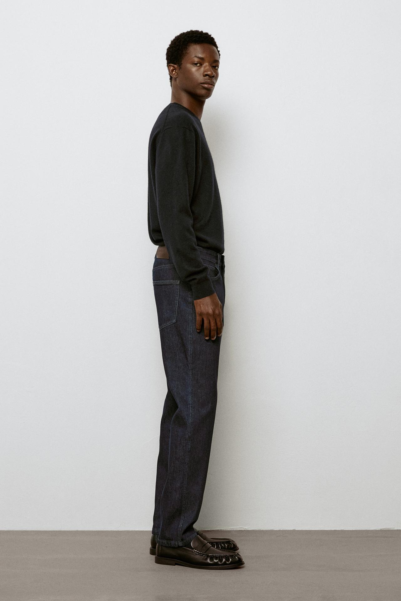 Tapered fit jeans — Navy blue