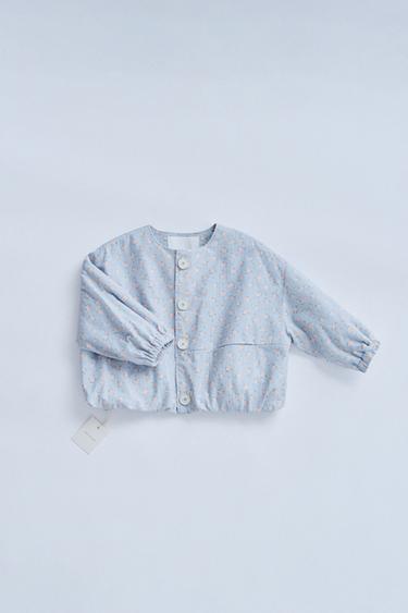 Zara TIMELESZ - FLORAL PRINT JACKET - Light blue