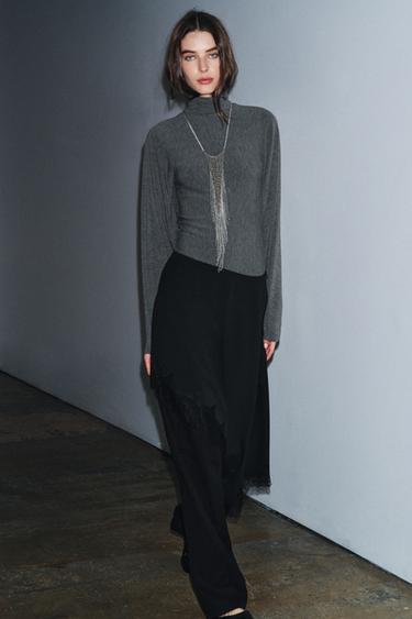 PLAYERA CUELLO PERKINS - Gris de Zara - Imagen 0