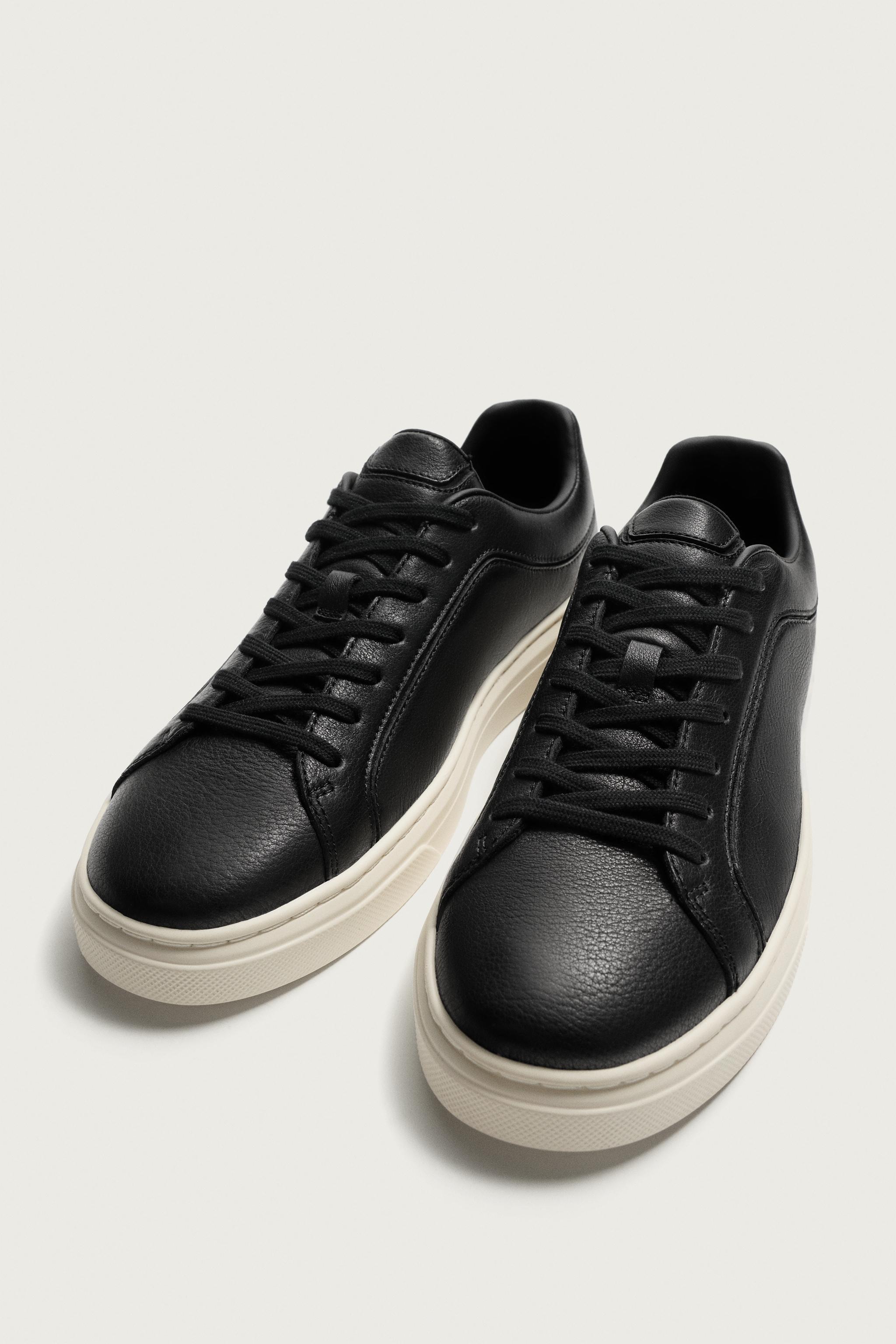 Детские кроссовки Zara LEATHER SNEAKERS — фото 5