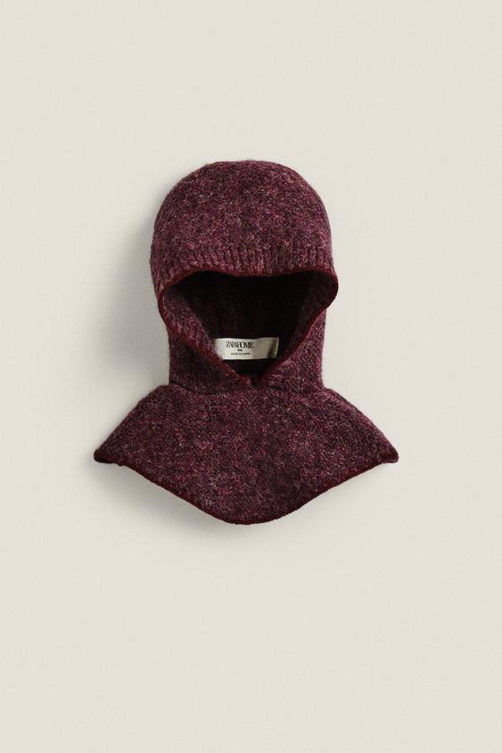 ALPACA BABY BALACLAVA Burgundy ZARA United States