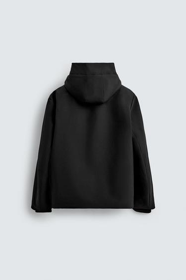 TECHNICAL HOODED JACKET - Black by Zara - Image 7