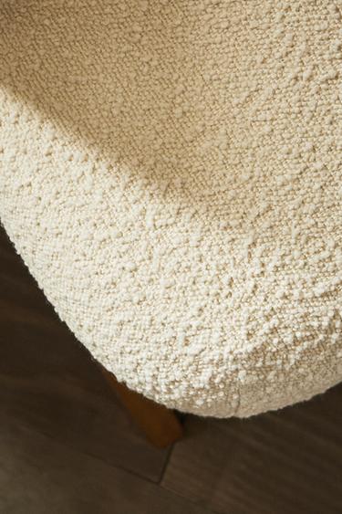 UPHOLSTERED BOUCLÉ ACCENT CHAIR - Ecru by Zara