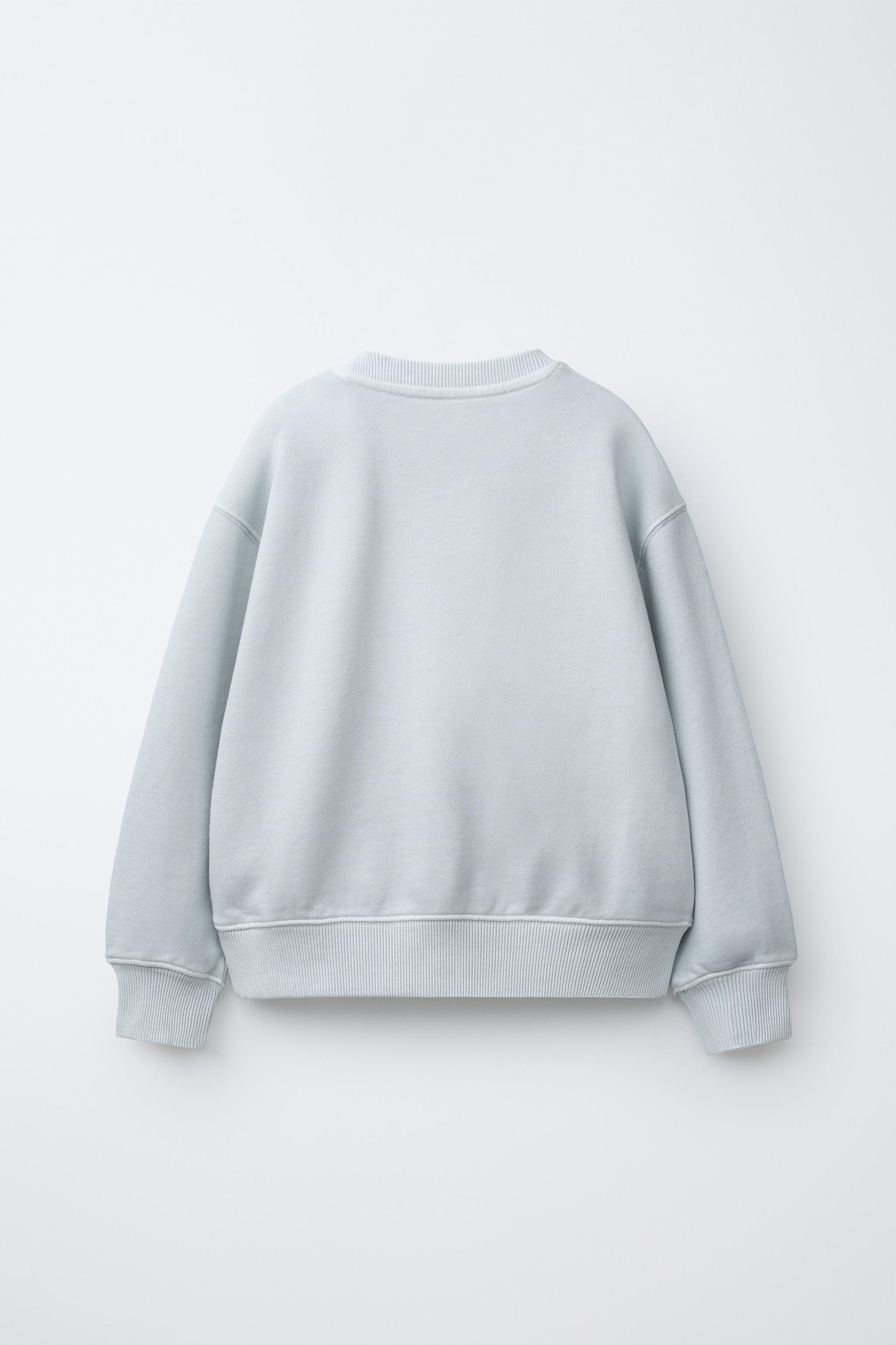 GARMENT-DYED PLAIN SWEATSHIRT