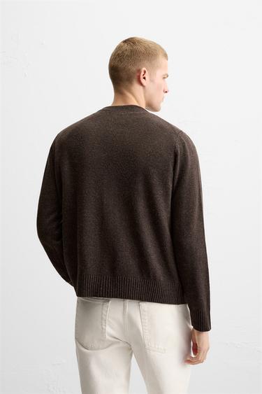 CARDIGAN EN LAINE - Marron de Zara - Image 2