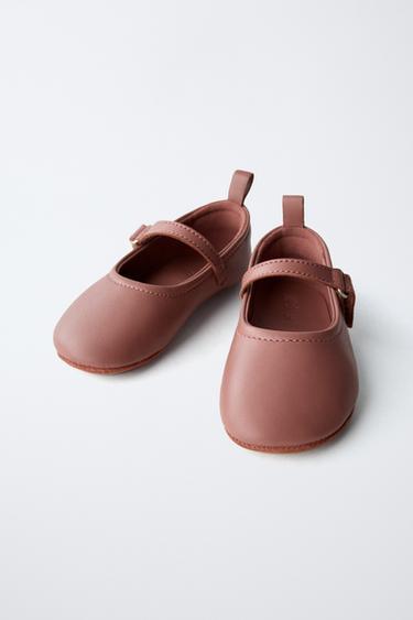 LEATHER BALLERINAS - Pink by Zara - Image 4