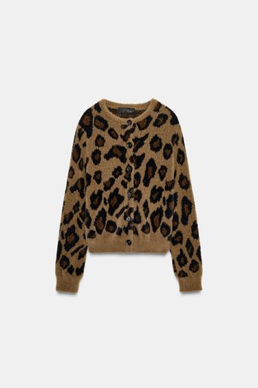 CHAQUETA PUNTO JACQUARD ANIMAL - Leopardo de Zara