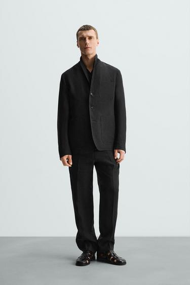 LIMITED EDITION 100% LINEN SUIT TROUSERS - Black by Zara - Image 0