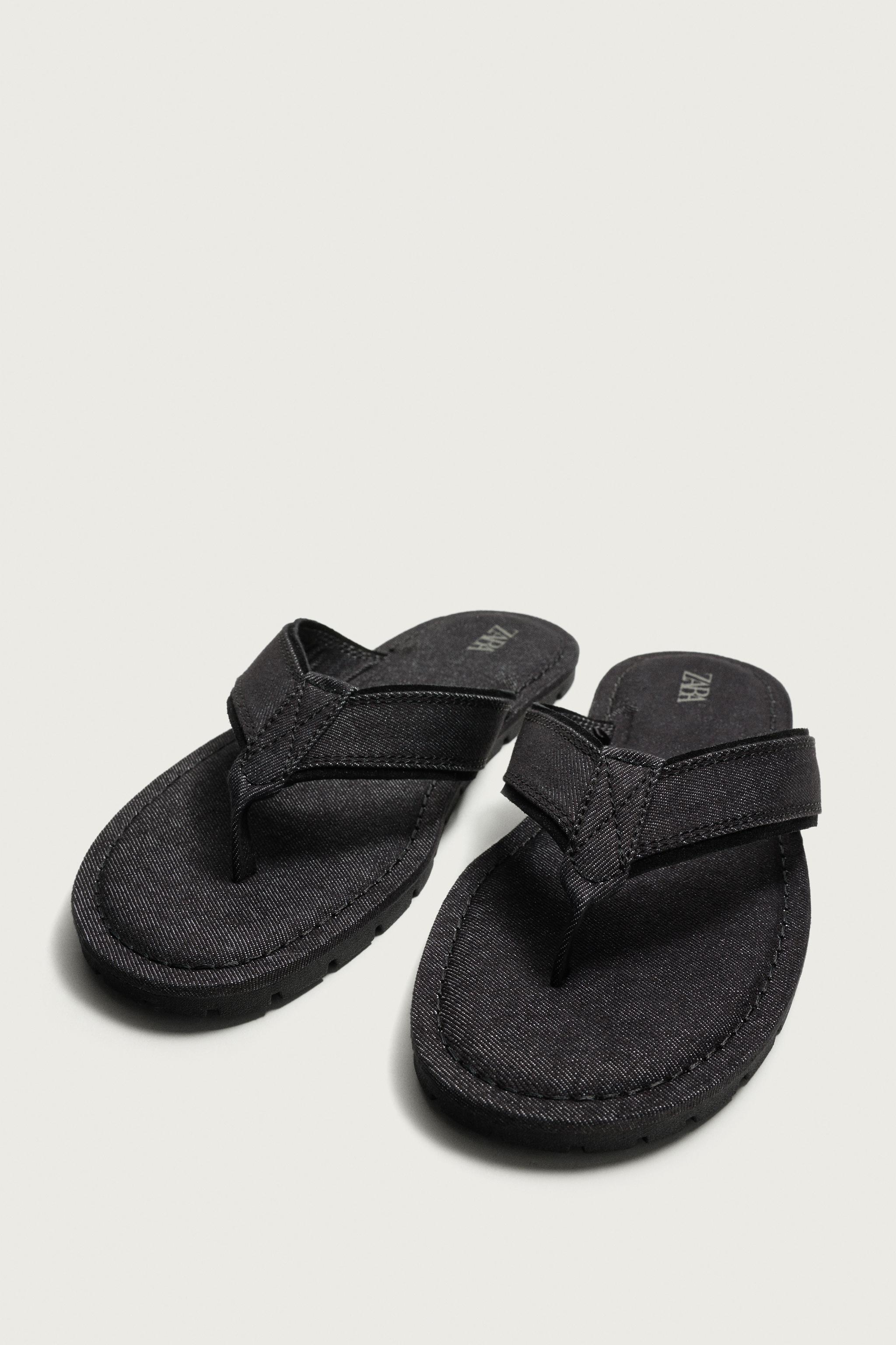 Мужские сандалии Zara FABRIC STRAP SANDALS — фото 5