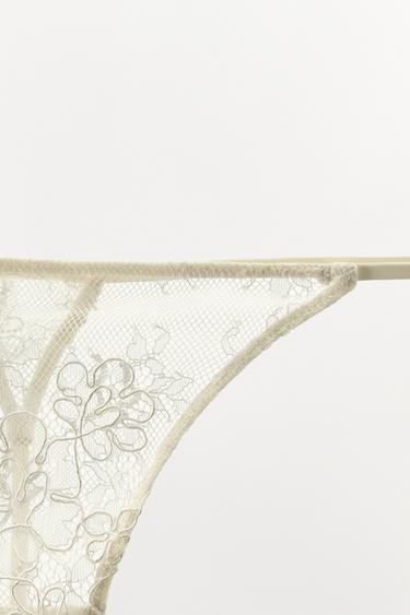 TANGA DENTELLE ÉDITION LIMITÉE - écru-blanc de Zara - Image 4