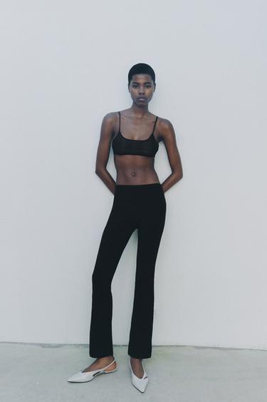 Zara FINE KNIT BRALETTE - Black - Image 0