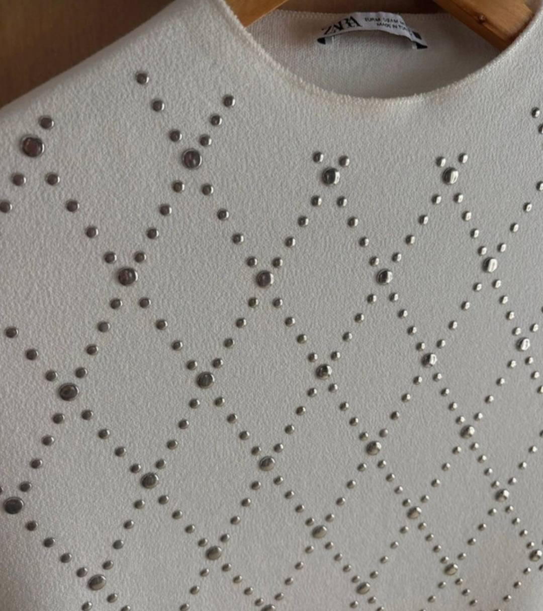 KNIT STRETCH DRESS WITH STUDS - Image 3
