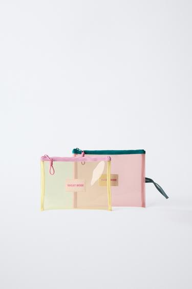 Zara PACK OF BEACH BAGS - Pink - Image 0