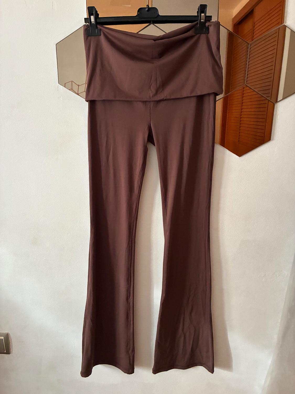 FLARED POLYAMIDE STRETCH BODYCON LEGGINGS - Image 2