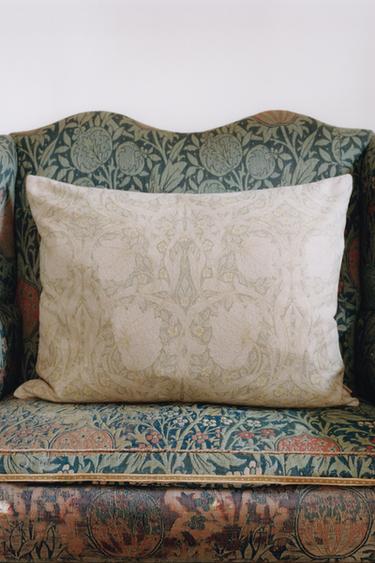 Zara MORRIS & CO. LINEN COTTON XXL THROW PILLOW COVER - Green