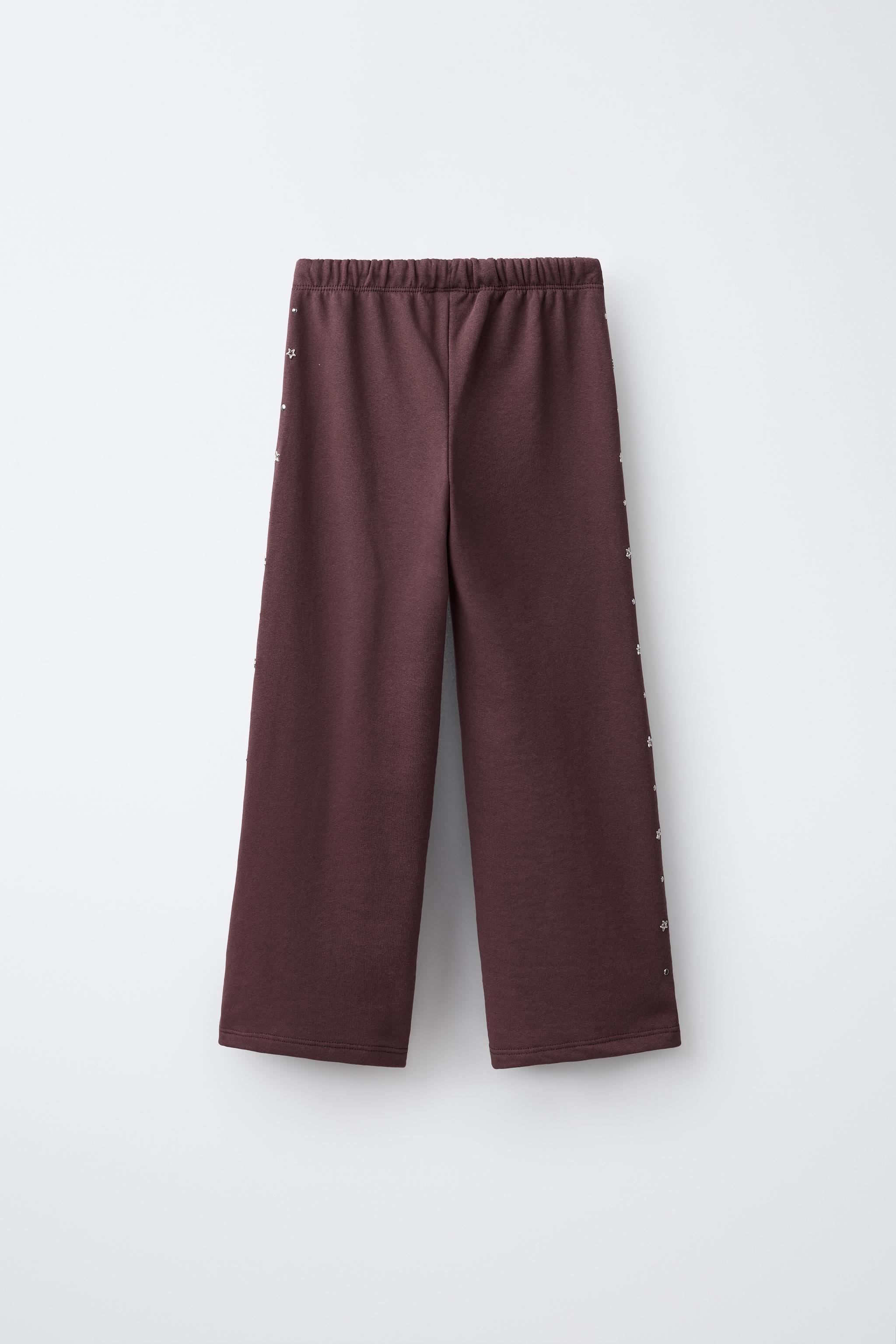 PANTALON WIDE LEG DÉCOR CLOUS