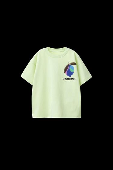 LEMON PRINT T-SHIRT - Lime by Zara - Image 0