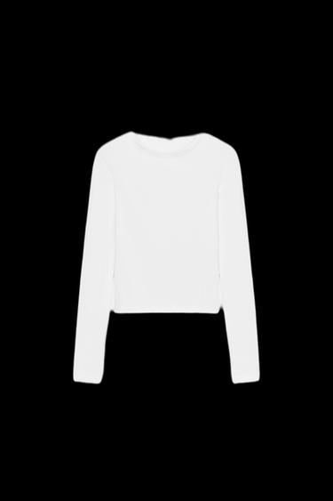 LANGÄRMELIGES T-SHIRT - Weiß von Zara - Bild 0