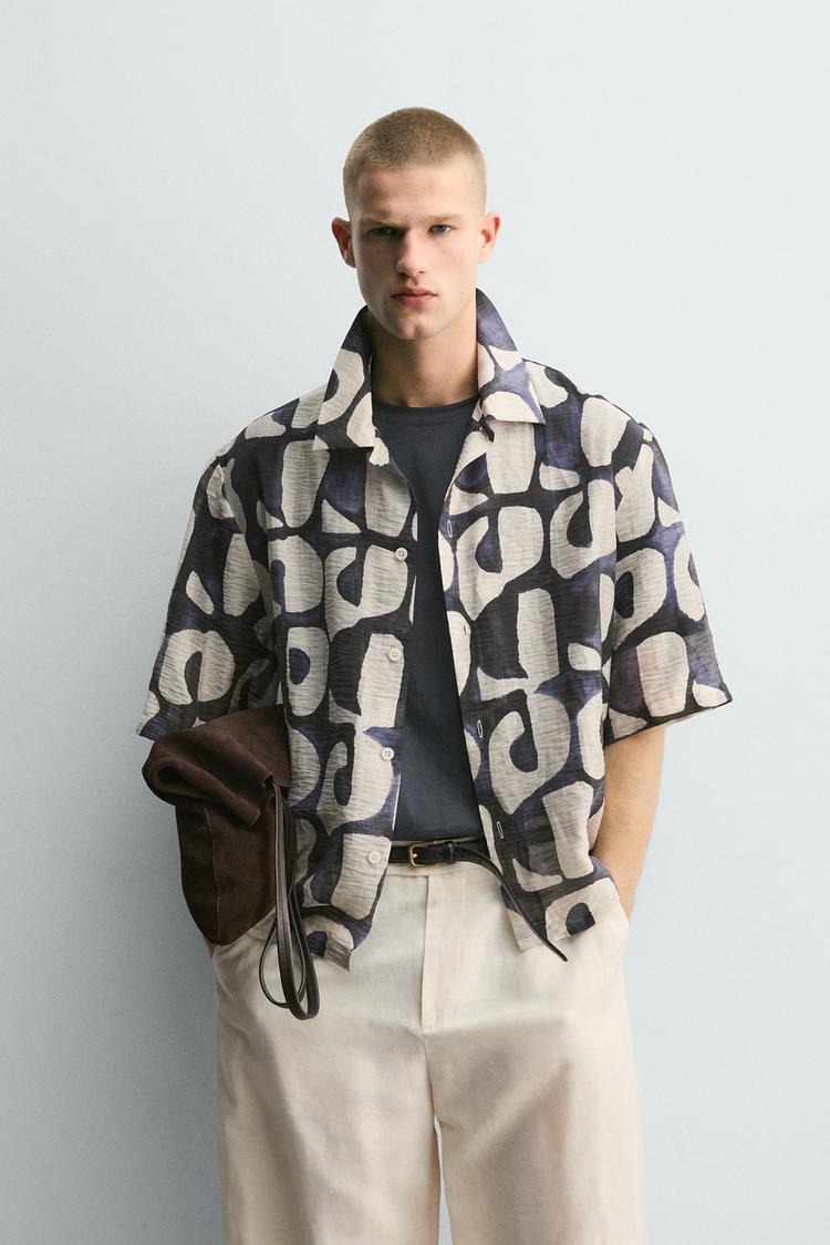 ZARA GEOMETRIC PRINT SHIRT