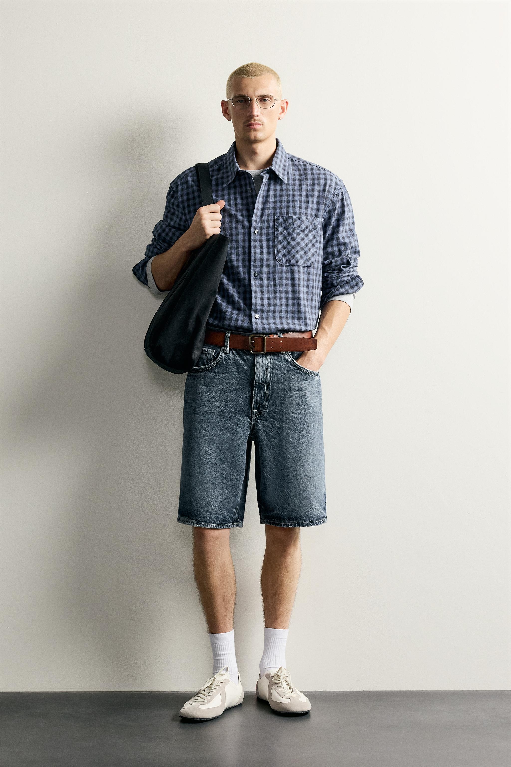 Zara RELAXED FIT DENIM BERMUDA