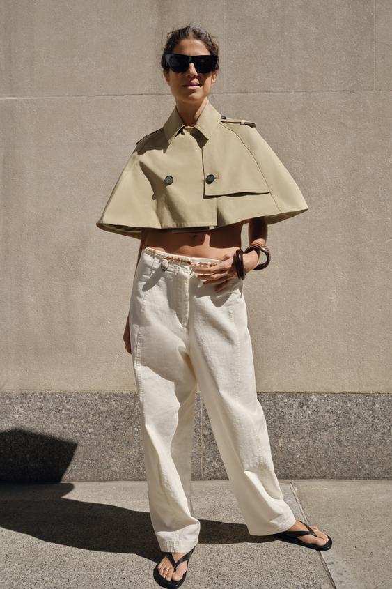ZW COLLECTION LIMITED EDITION CROPPED TRENCH COAT from Zara - $99.90