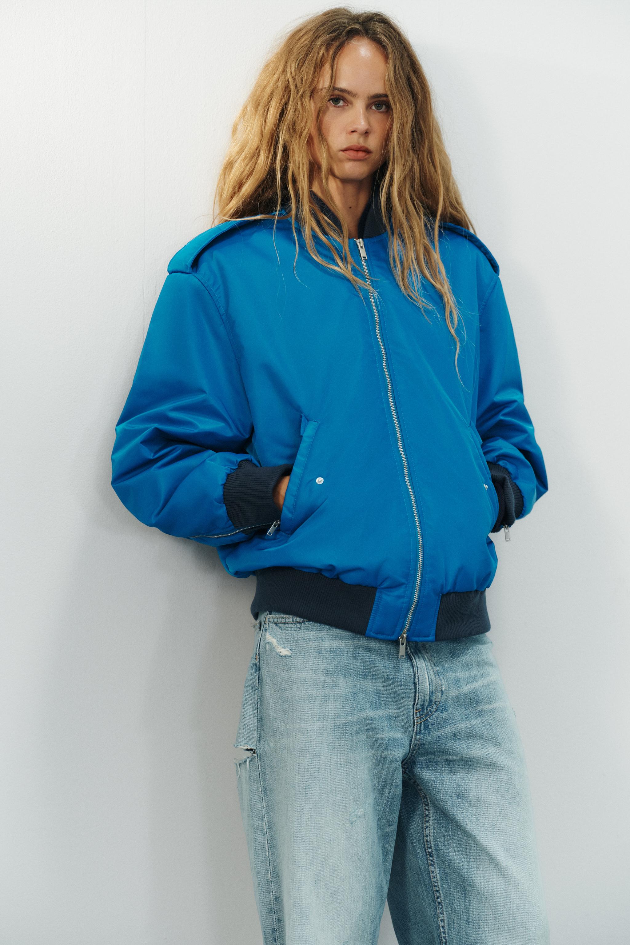 VESTE BOMBER OVERSIZE AVEC PATTES