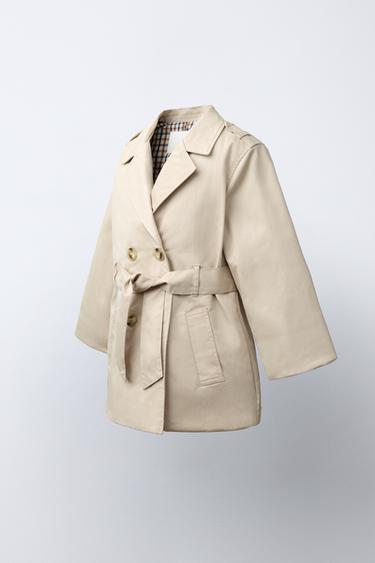 PADDED TRENCH COAT WITH CHECK LINING - Beige by Zara