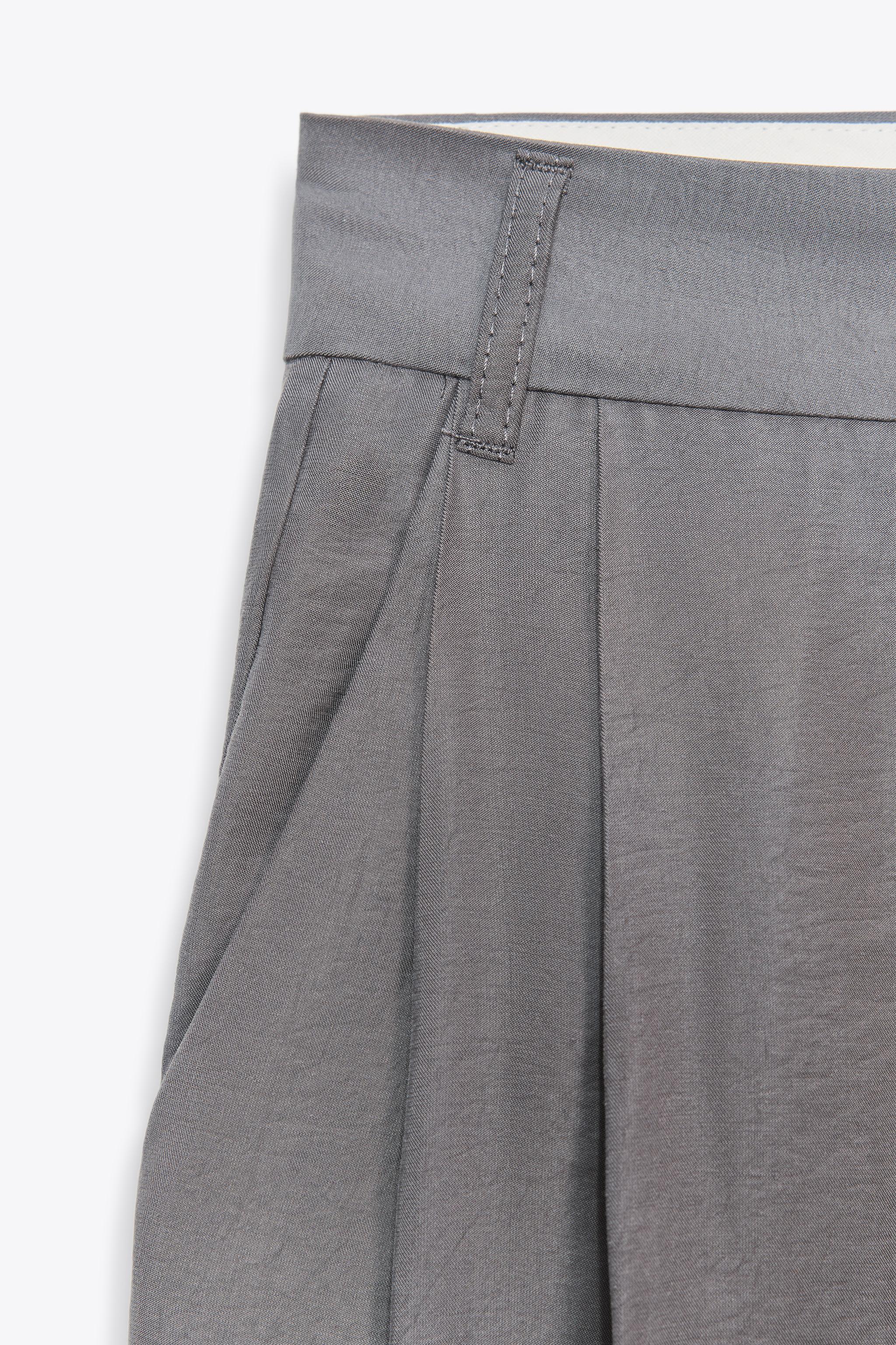 ダブルプリーツフラップパンツ - ブラック | ZARA Japan / 日本