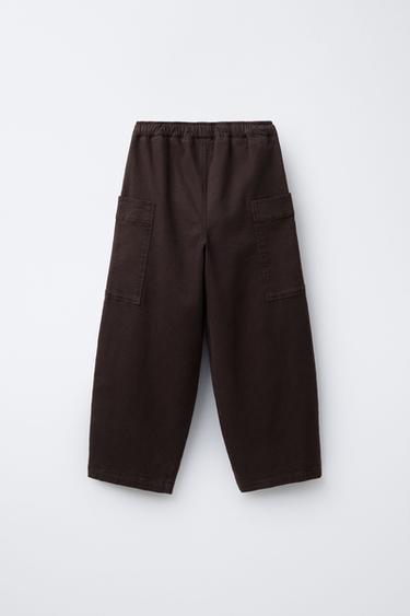 BAGGY TROUSERS WITH POCKETS - Aubergine by Zara - Image 1