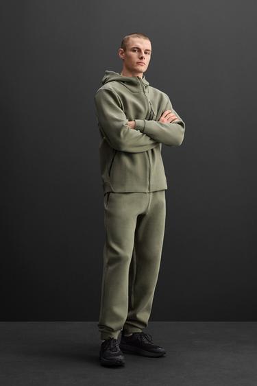 TECHNICAL JOGGERS WITH ZIPS - Olive green by Zara - Image 0