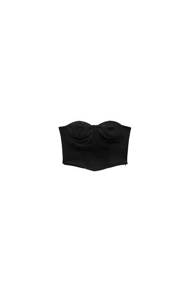 SATIN CORSETRY-INSPIRED TOP