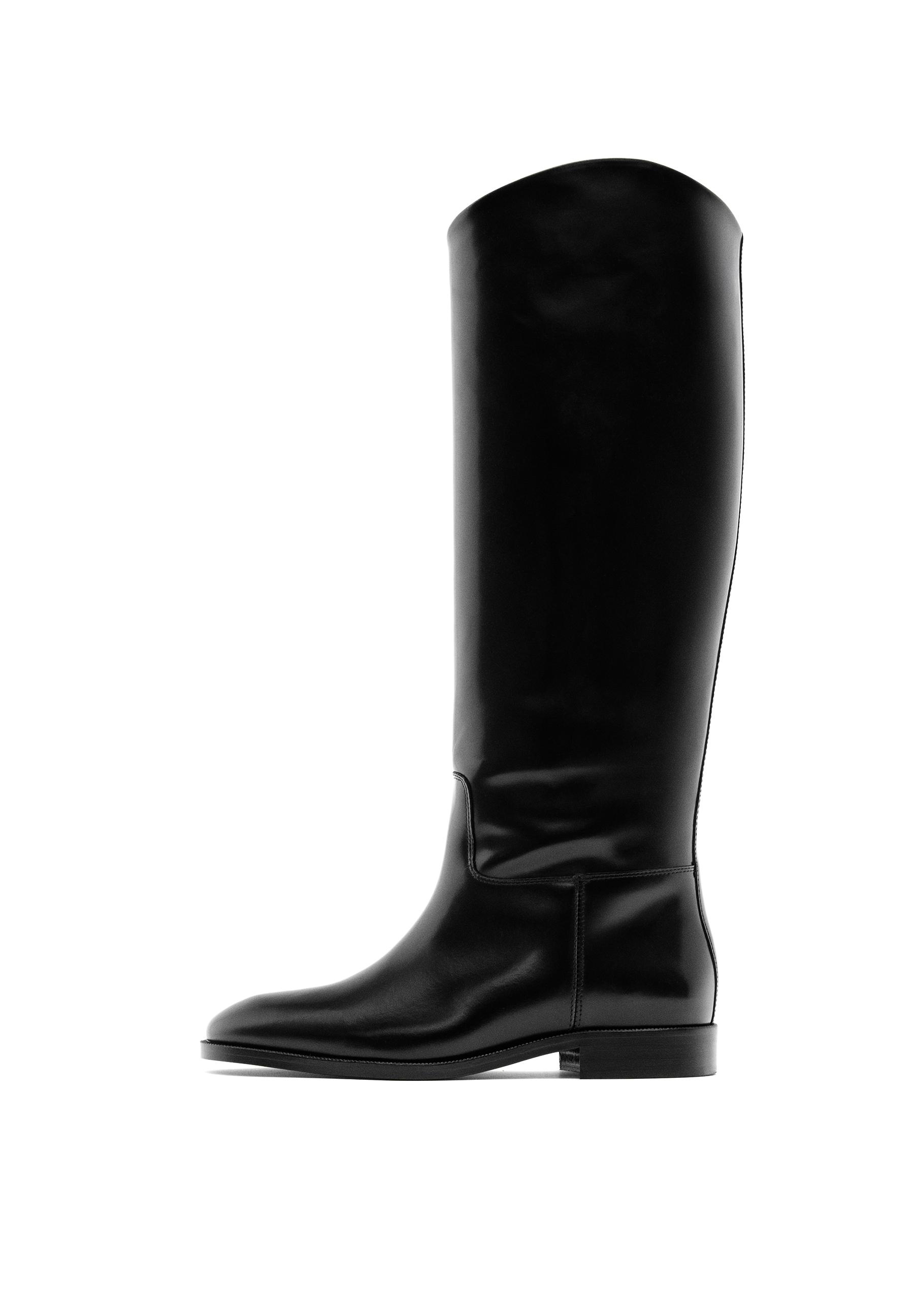 Leather riding boots - Made in Spain — Black