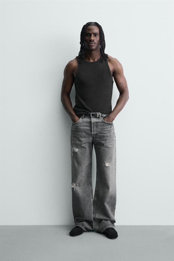 WASHED RIBBED TANK TOP