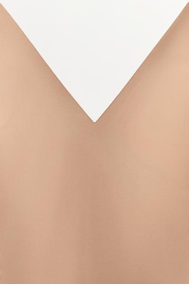 STRAPPY BODYSUIT WITH POLYAMIDE - Beige-pink by Zara - Image 6