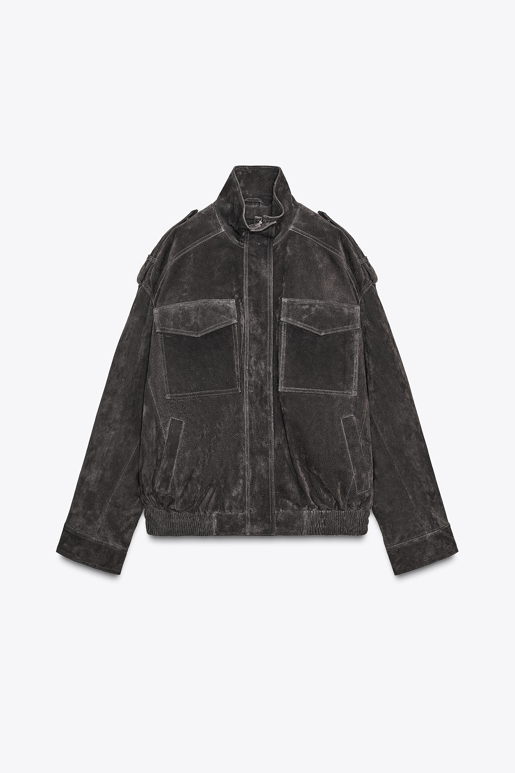 ZARAスエードレザージャケット スエードレザージャケット - ライトカーキ | ZARA Japan / 日本