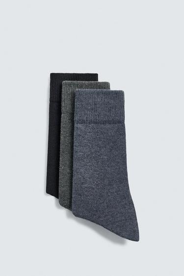Zara 3-PACK STRUCTURED SOCKS - various - Image 0