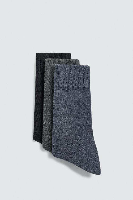 3-PACK STRUCTURED SOCKS